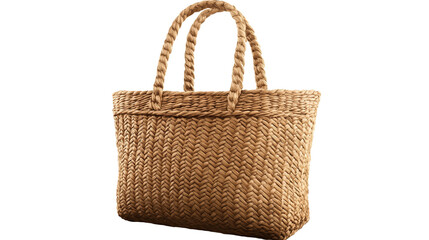 Obraz premium Environmentally friendly woven bags on a transparent background, suitable for design materials
