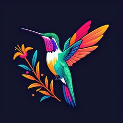 Fototapeta premium Vibrant Hummingbird
