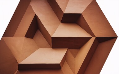 Abstract geometric terracotta facade detail