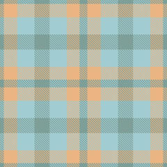 Modern Seamless Tartan in Vivid Greyish Teal tones Fabric Design