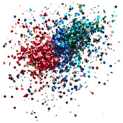 confetti burst featuring bold jewel tones include png