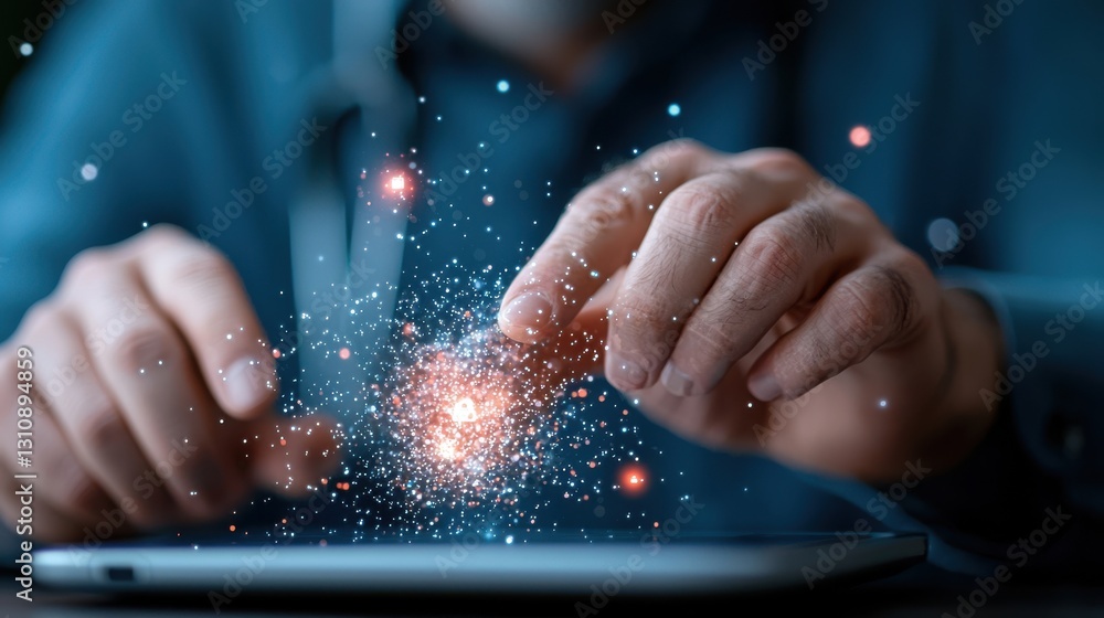 Aufkleber sparkling digital innovation and technological breakthroughs symbolizing creativity progress and the