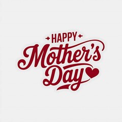 Happy mothers day greeting typography poster with mother and child