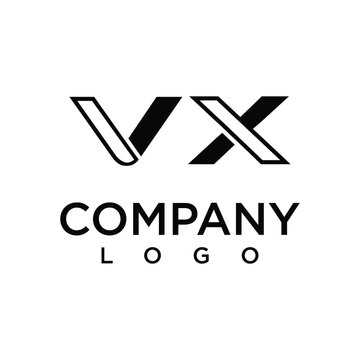 letter vx logo design vector	
