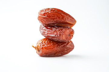 Dates fruit tunisia, Tunisian honey dates or kurma tunisia madu, isolated on white background