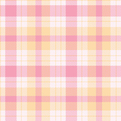 Muted Light Peach and Muted Very Light Pink Seamless Tartan Fabric Design