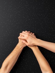 Collaborative Synergy Diverse Hands United in Powerful Workplace Connection - Inclusive Team Building and Empowerment Imagery for Modern Business Communication