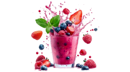Berry Smoothie Splash Fresh Fruit Delicious Drink