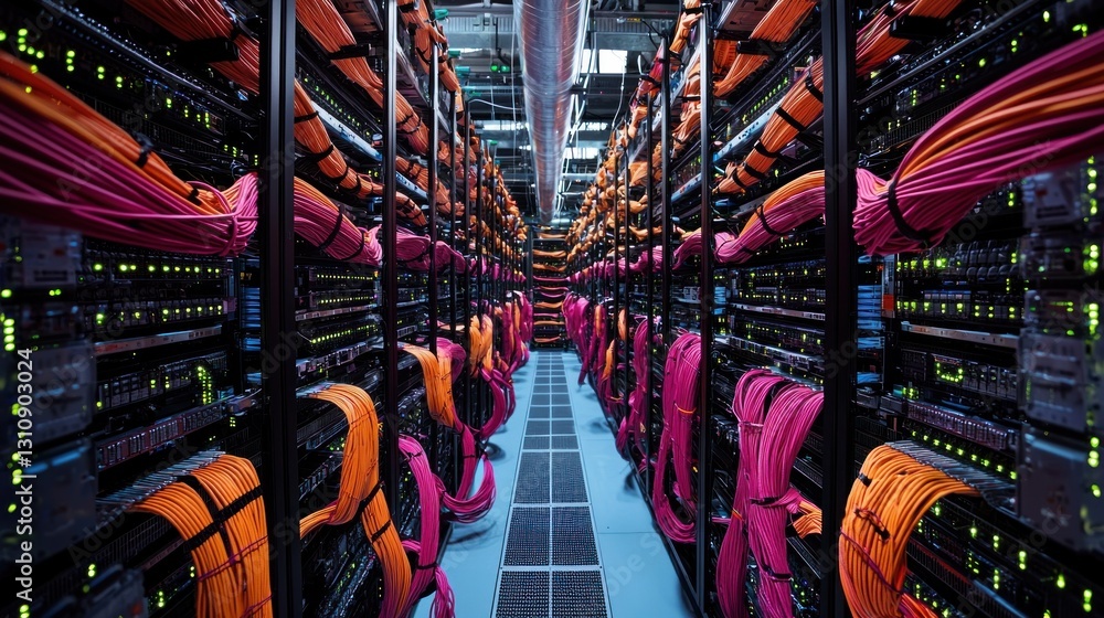 Poster intricate network infrastructure: a glimpse into the heart of data centers