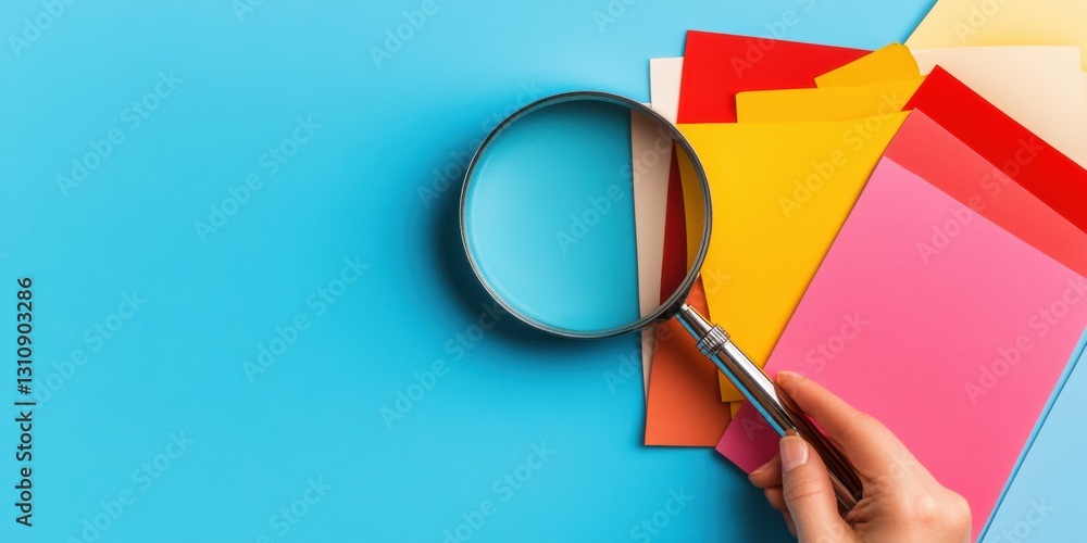 Aufkleber vibrant color analysis minimalist research tool revealing creative design insights with digital-firs