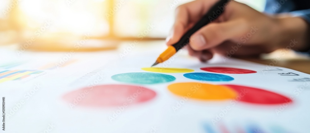 Poster minimalist data visualization vibrant color strategy mapping for gen z business intelligence, enhanc