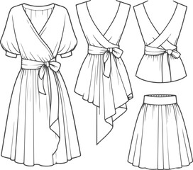 vector illustration of a fashion dress