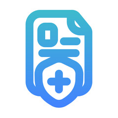 Obraz premium health insurance outline gradient style