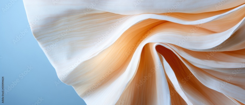 Aufkleber minimalist fluid dynamics ethereal paper wave texture in soft neutrals - contemporary design inspira