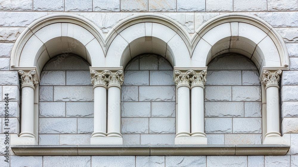 Poster architectural arches with columns in neoclassical style
