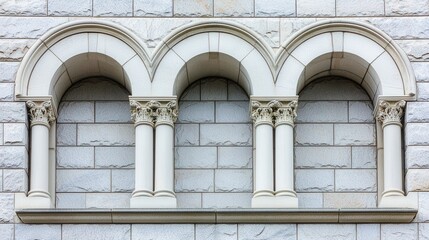 Obraz premium Architectural Arches with Columns in Neoclassical Style