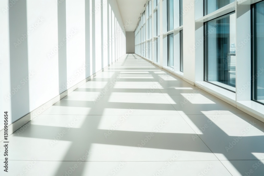 Poster minimalist tech haven luminous architectural workspace visualizing next-gen flexible offices with pr