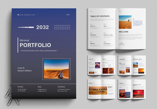 Modern Minimalist Portfolio Layout