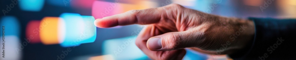 Aufkleber Immersive Digital Interaction Futuristic Gesture Control Technology Transforming Enterprise Workflow with Intuitive Mixed Reality Interface