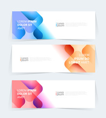 Geometric banner design with Vector presentation template.