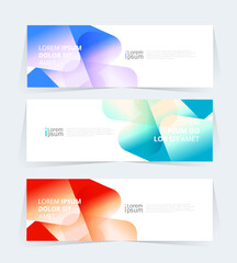 Geometric banner design with Vector presentation template.