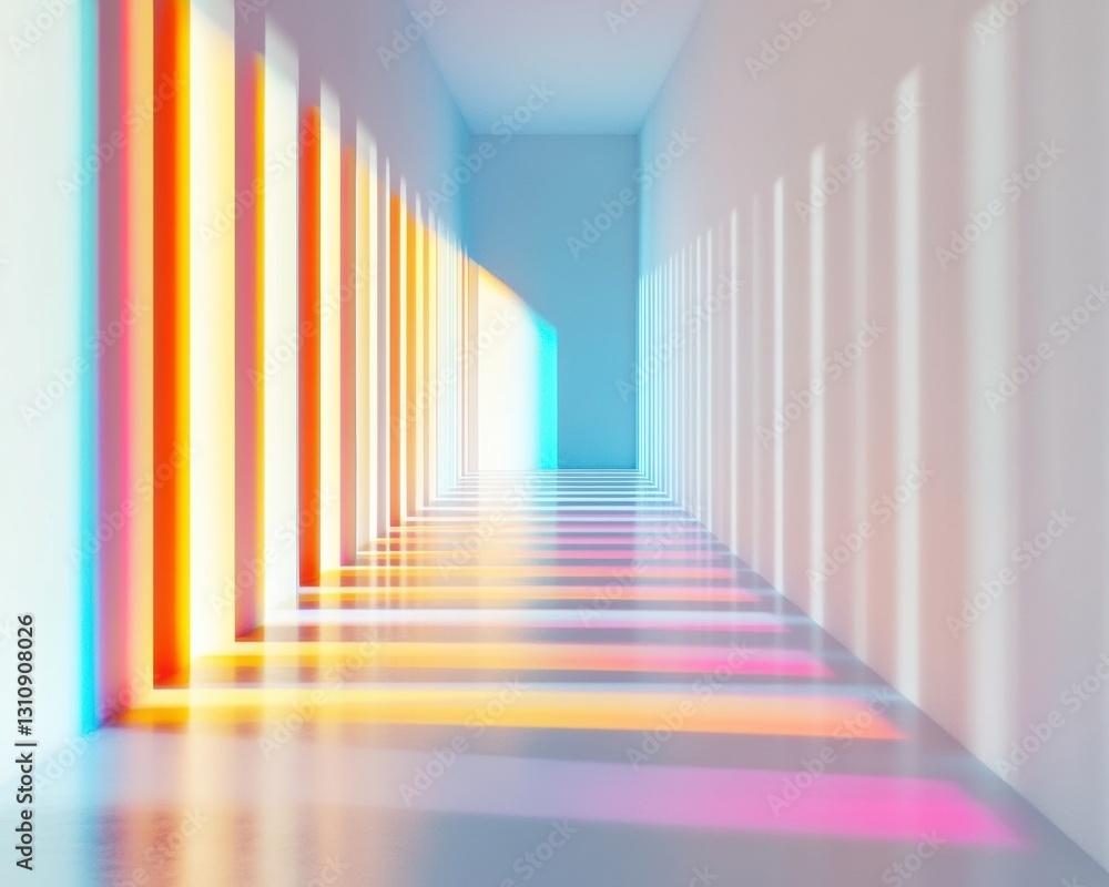 Leinwandbilder Chromatic Architecture Immersive Prismatic Design Transformative Light Experiences for Creative Spaces and Innovative Visual Branding
