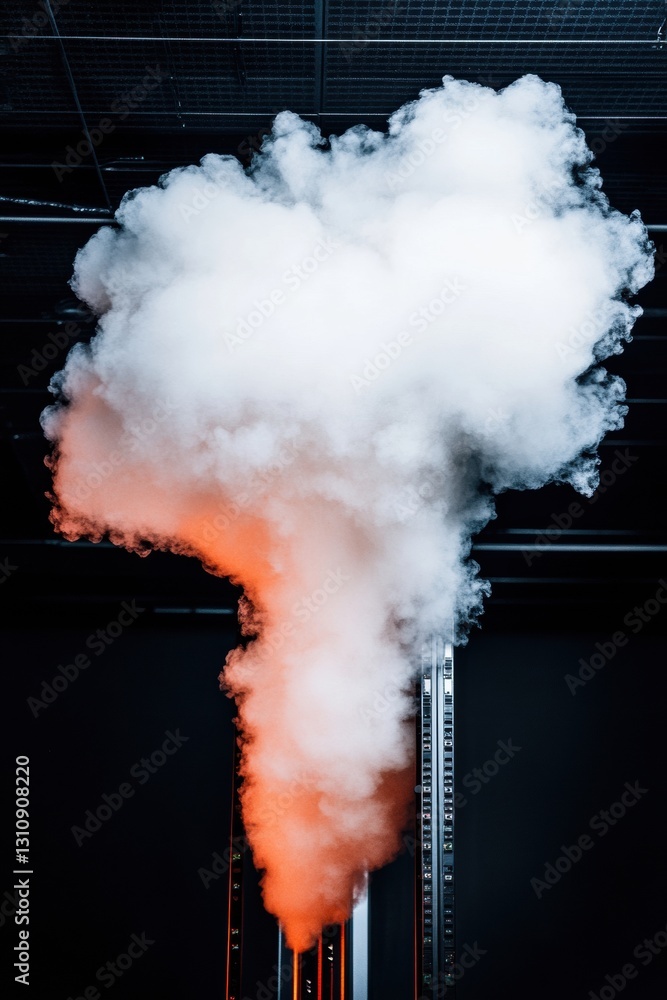 Poster Cybersecurity Vapor Dynamics Immersive Cloud Infrastructure Visualization with Atmospheric Data Flow - Next-Gen Digital Protection Aesthetic
