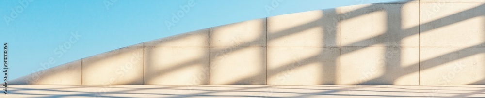 Aufkleber minimalist architectural shadow play contemporary urban light gradient design - spatial perception a