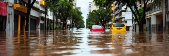 Climate Crisis Visualization Urban Flood Impact Assessment - Immersive Documentary Revealing Extreme Weather Resilience and Environmental Transformation