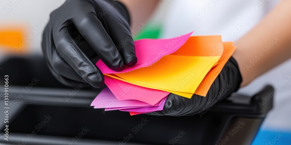 Aufkleber Neon Workflow Essentials Vibrant Post-It Notes in Professional Grip - Minimalist Productivity Tech with Hyper-Colorful Design Optimization