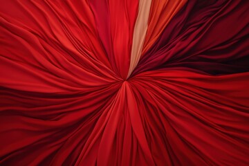 Radical Crimson Convergence Dynamic Textile Abstraction in Vibrant Red Tones - Immersive Visual Design for Modern Experiential Branding