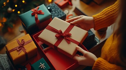 Excited person unboxing a new tech gadget purchased on Cyber Monday with anticipation and joy


