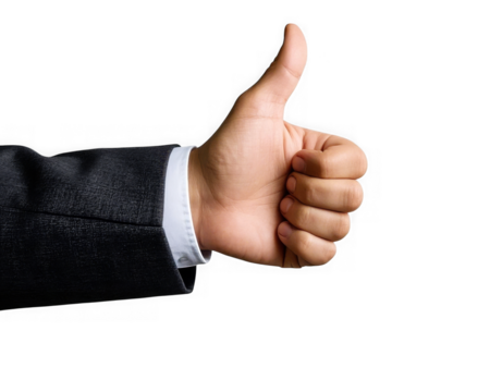 Business Professional Giving a Thumbs-Up