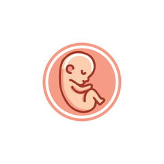 Fetus vector logo template