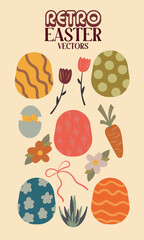 Retro Easter Vectors