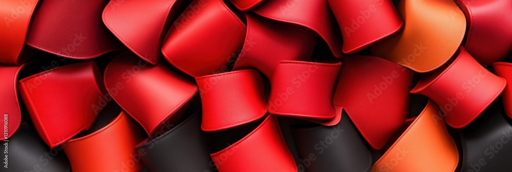 Poster immersive corporate fusion dynamic red black geometric shapes visualizing collaborative innovation a