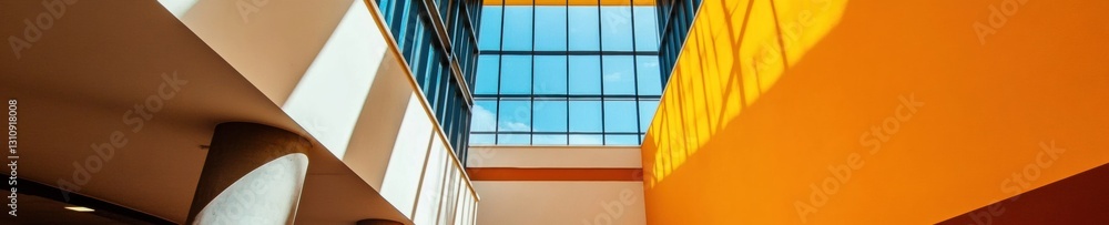 Aufkleber minimalist corporate architecture dynamic glass and angular design showcasing innovative urban works