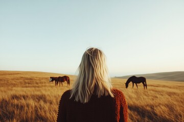Rustic Wellness Retreat Serene Equine Therapy Experience in Golden Grasslands - Holistic Mental Health and Mindful Healing for Modern Emotional Wellbeing