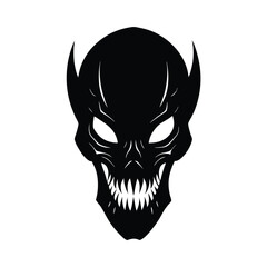 Skull Silhouette Vector Design.