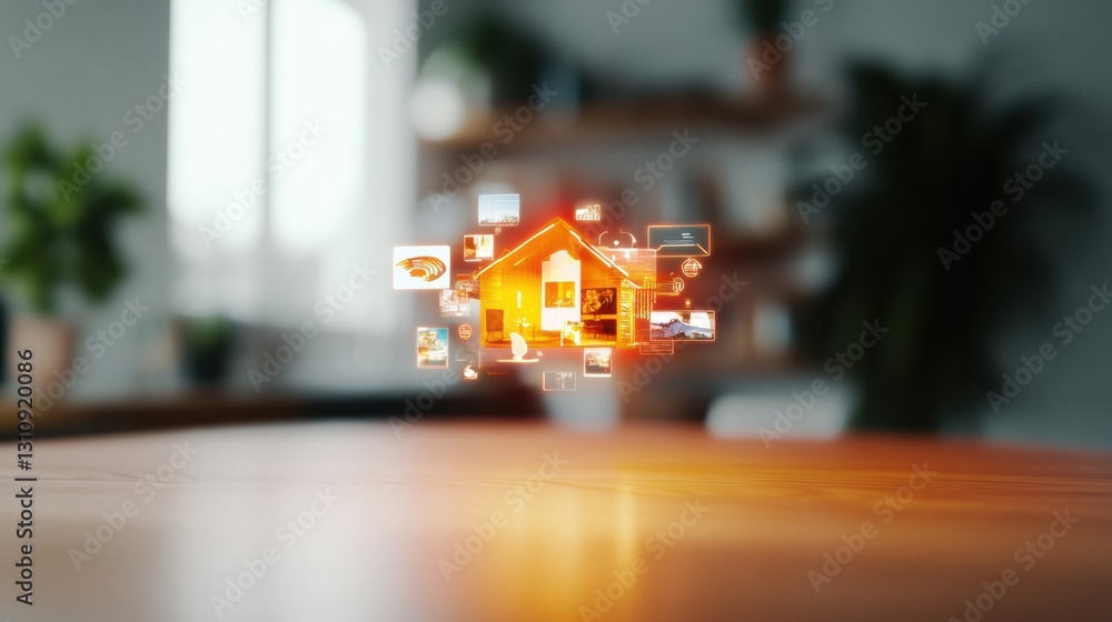 Aufkleber immersive smart home innovation future-ready digital living interface showcasing intelligent technol