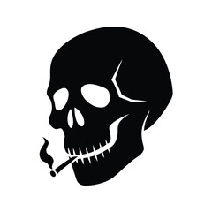Skull Silhouette Vector Design.