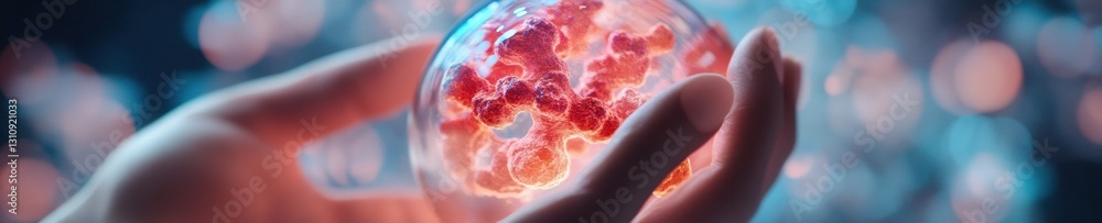 Poster Transformative Biotech Visualization Illuminating Personalized Genetic Optimization through Advanced Holographic Molecular Imaging - Next-Gen Healthcare Innovation