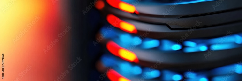 Poster Quantum Symmetry Next-Gen Hyperscale Data Center Visualization - Cutting-Edge Cloud Infrastructure with Dynamic Thermal Gradient Design