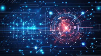Obraz premium Abstract Digital Network Technology Background