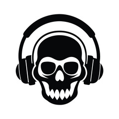 Skull Silhouette Vector Design.