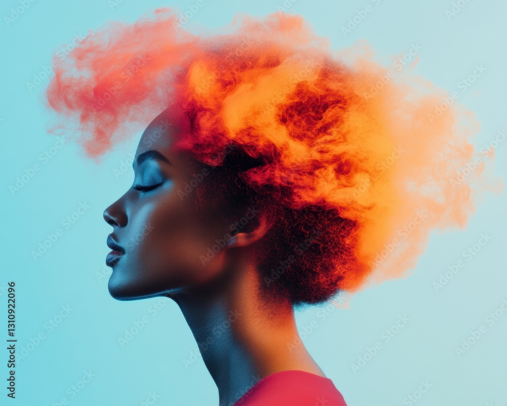 Fototapete neural creativity unleashed vibrant mindscape visualization exploring cognitive potential and digita