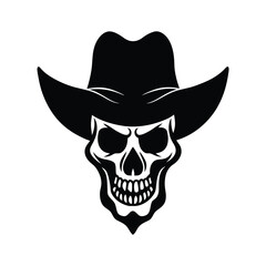 Skull Silhouette Vector Design.