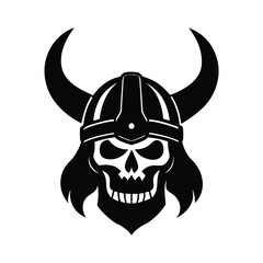 Skull Silhouette Vector Design.