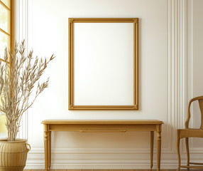 empty photo frame in room