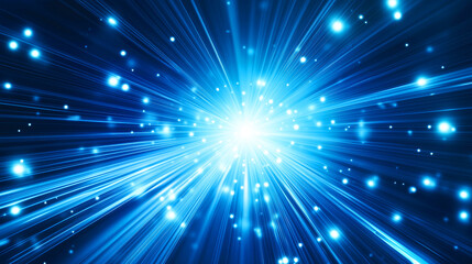 Fototapeta premium A futuristic burst of glowing energy and sparkles.